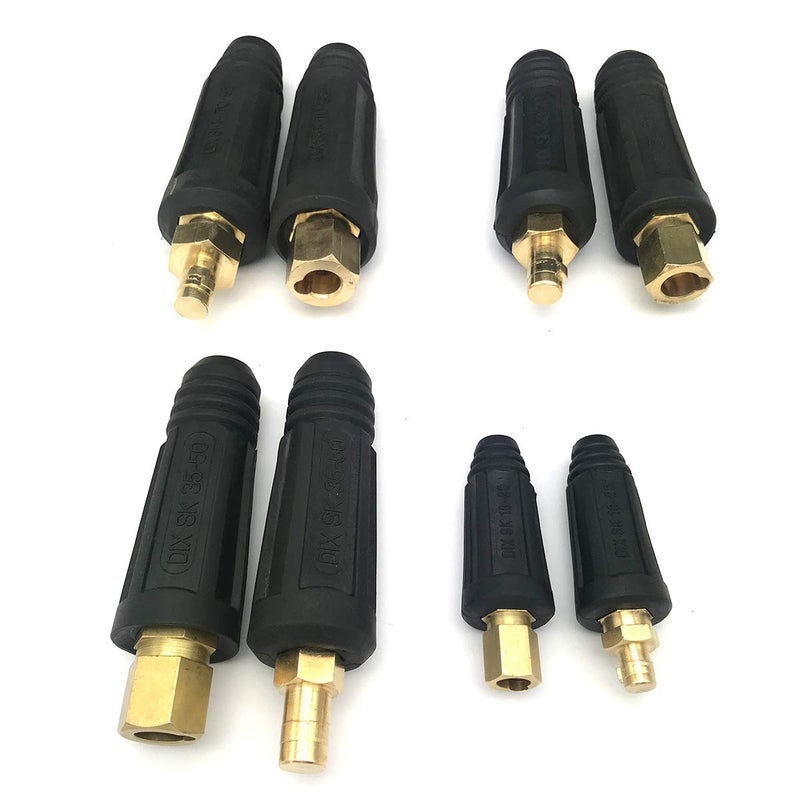 KINGQ Welding Lead Cable Joint Quick Connector Pair DINSE-Style 200Amp-300Amp (#4-#1) 35-50 SQ-MM 2-Set - Image 5